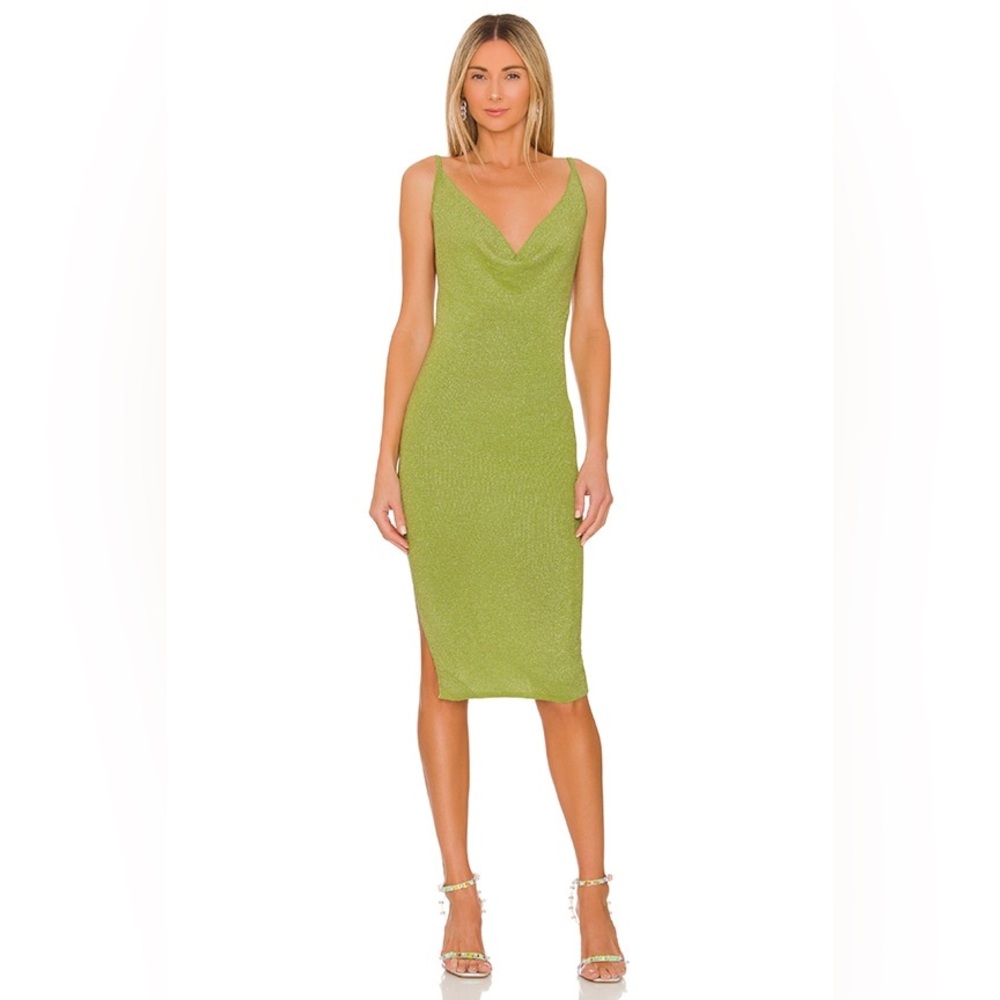 NWT Superdown Sabrina Knit Midi Cocktail Dress SZ L